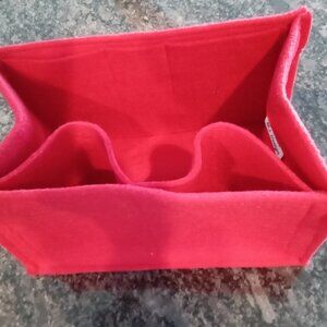 FELT BAG INSERT, ORGANIZER,  RED, FITS LOUIS NEVERFULL